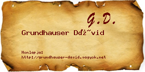 Grundhauser Dávid névjegykártya